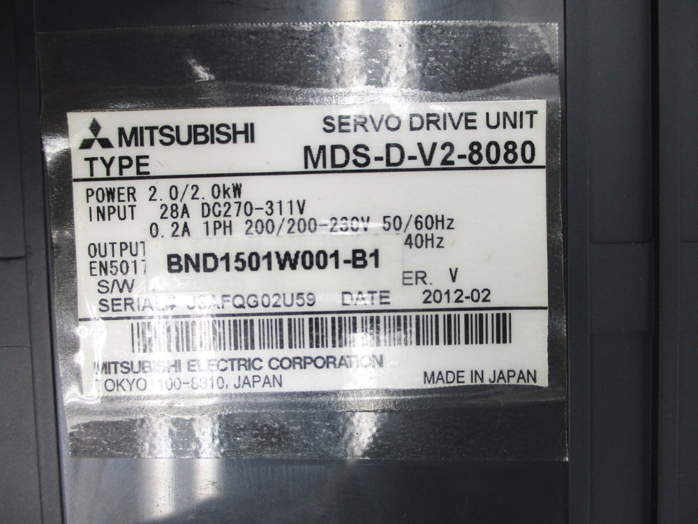MITSUBISHI ELECTRIC MDS-D-V2-8080 270-311VDC 28A UNMP