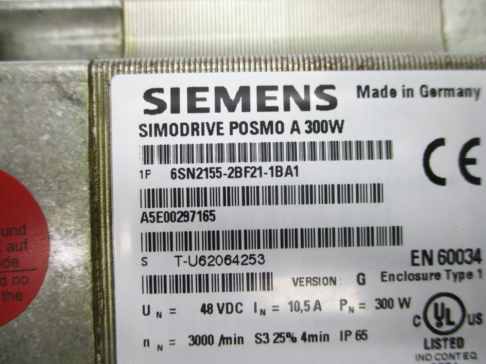 SIEMENS 6SN2155-2BF21-1BA1 48VDC 10.5A NSNP