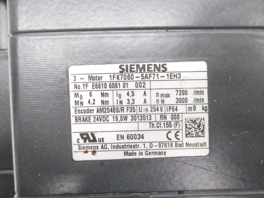 SIEMENS 1FK7060-5AF71-1EH3 NSNP