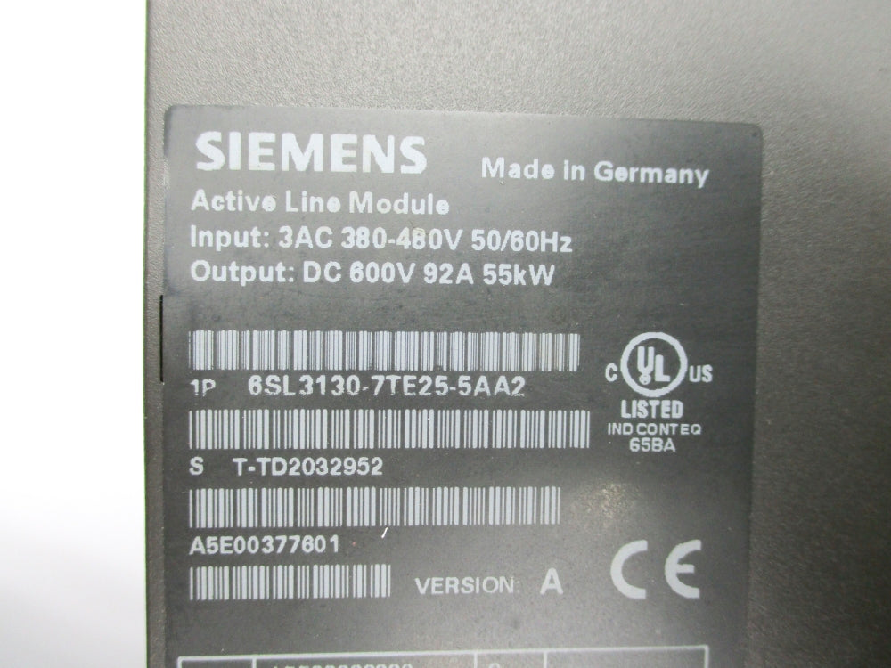 SIEMENS 6SL3130-7TE25-5AA2 UNMP