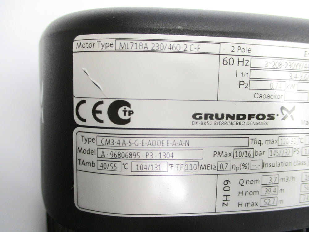 GRUNDFOS ML71BA CM3-4A-S-G-E-AQQEE-A-A-N NSNP