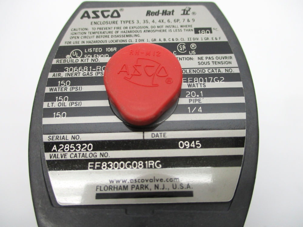 ASCO EF8300G081RG 120/60 150PSI NSNP