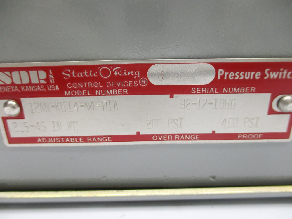 SOR 12NN-K614-N4-B1A 400PSI NSNP