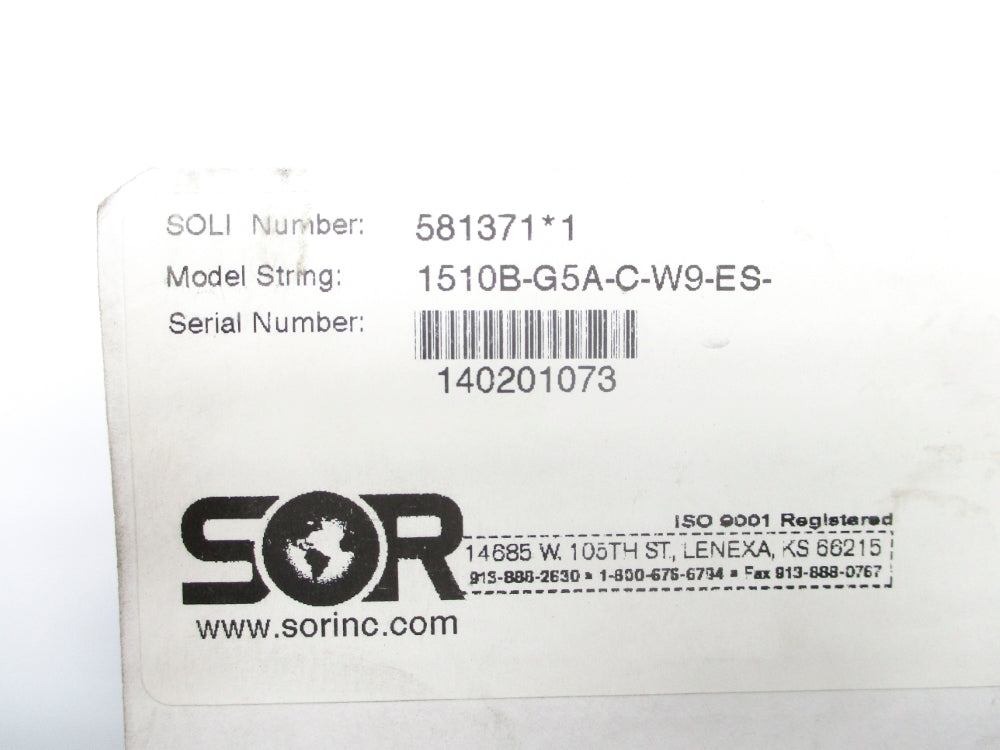 SOR 1510B-G5A-C-W9-ES 1500PSI NSMP