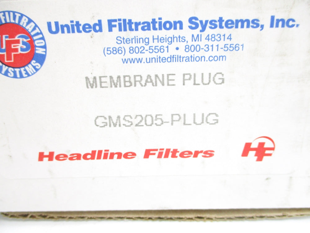 UNITED FILTRATION SYSTEMS GMS205-PLUG NSMP