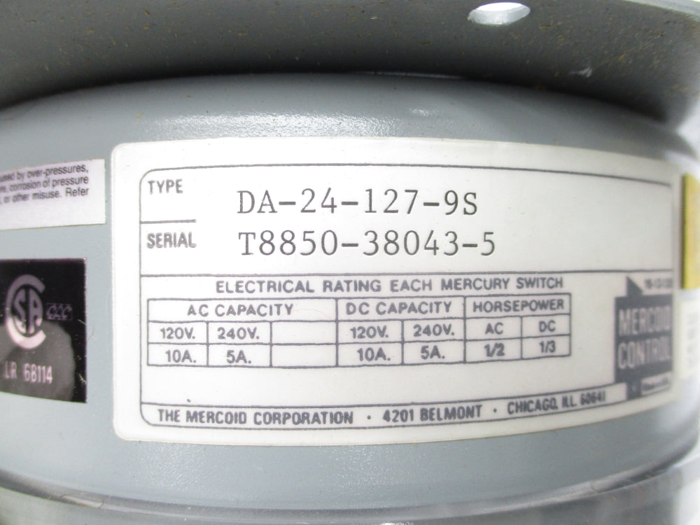 MERCOID CONTROLS DA-24-127-9S NSNP