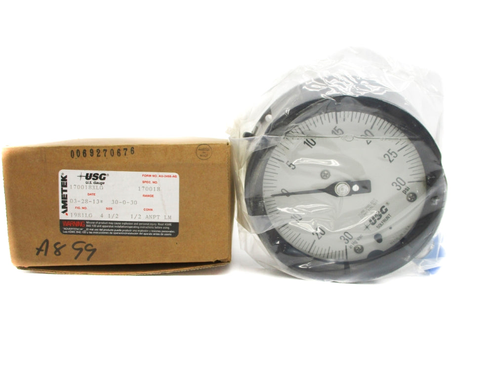 AMETEK 170018XLG 0-30PSI NSMP