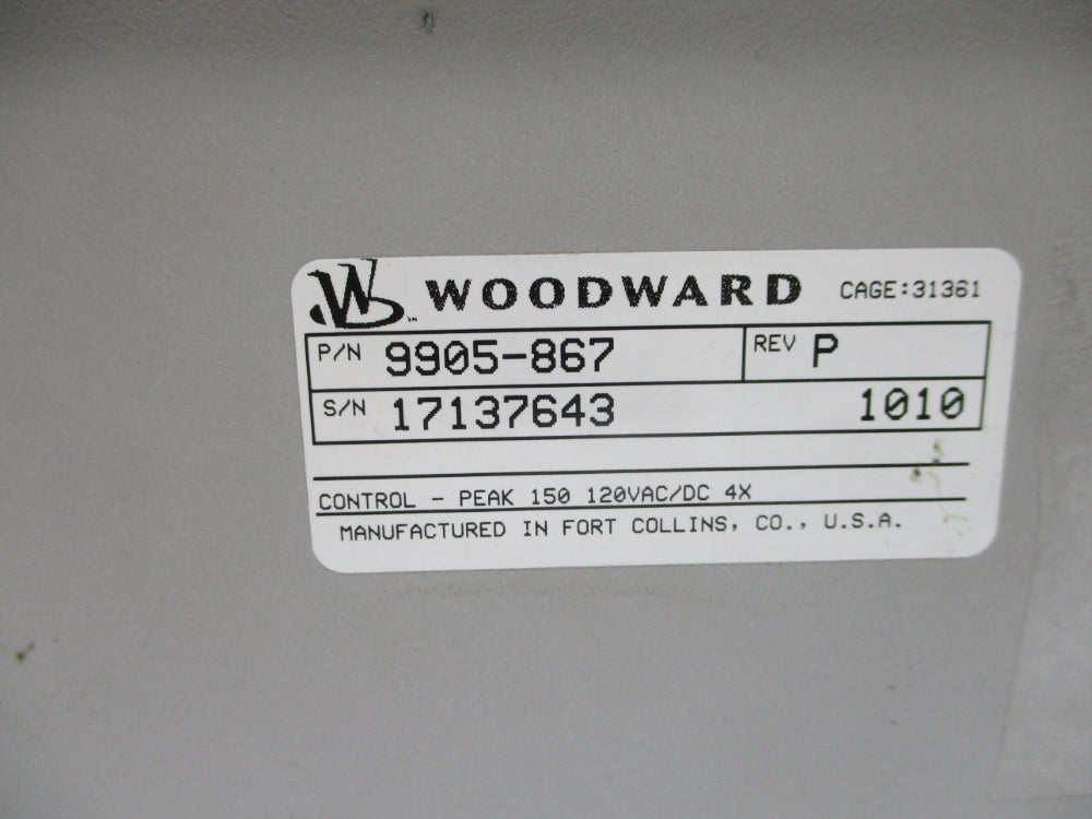 WOODWARD 9905-867 REV. P UNMP