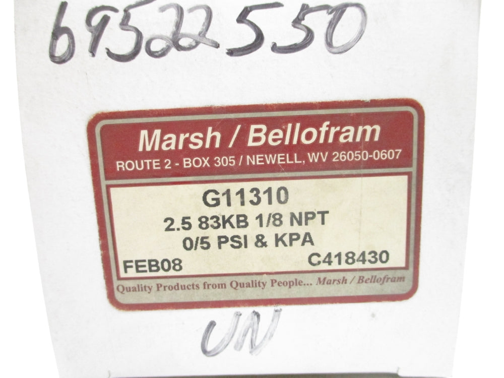 MARSH/BELLOFRAM G11310 0-5PSI NSMP