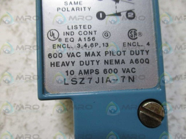 MICROSWITCH LSZ7J1A-7N HEAVY DUTY LIMIT SWITCH *NEW NO BOX*