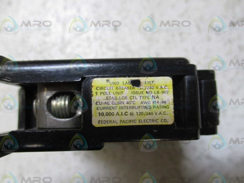 FEDERAL PACIFIC NA115 CIRCUIT BREAKER 15A *NEW NO BOX*