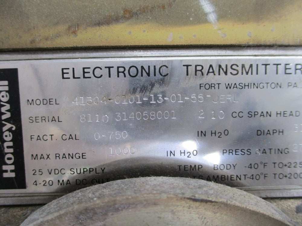 HONEYWELL 41304-0101-13-01-55-JERL 1000INH2O UNMP