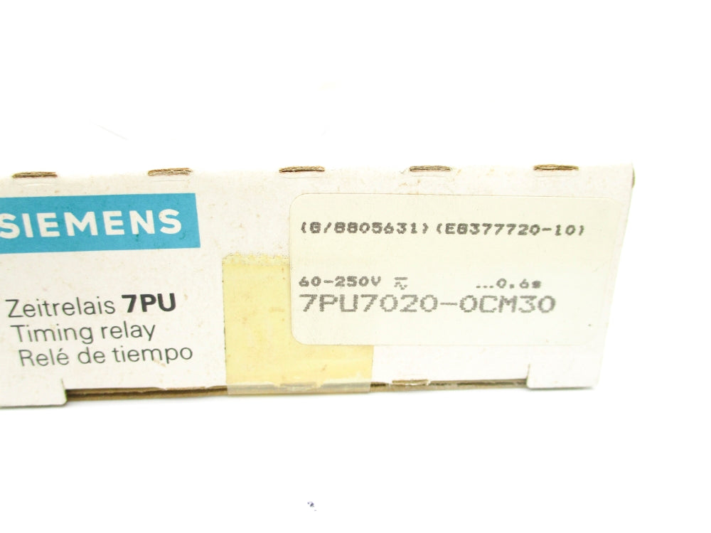 SIEMENS 7PU7020-0CM30 60-250V 0.6S NSMP
