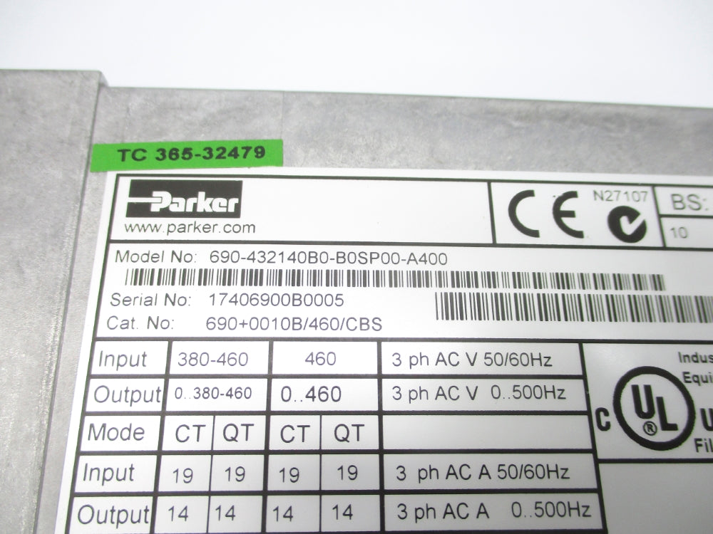PARKER 690+0010B/460/CBS 690-432140B0-B0SP00-A400 NSNP