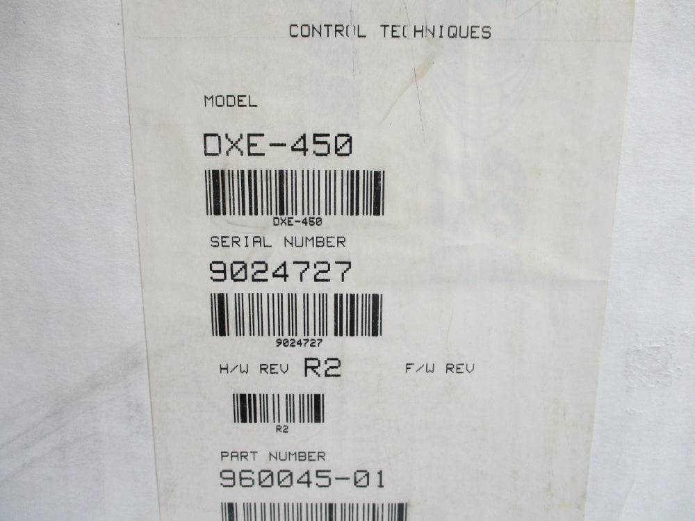 CONTROL TECHNIQUES DXE-450 NSMP