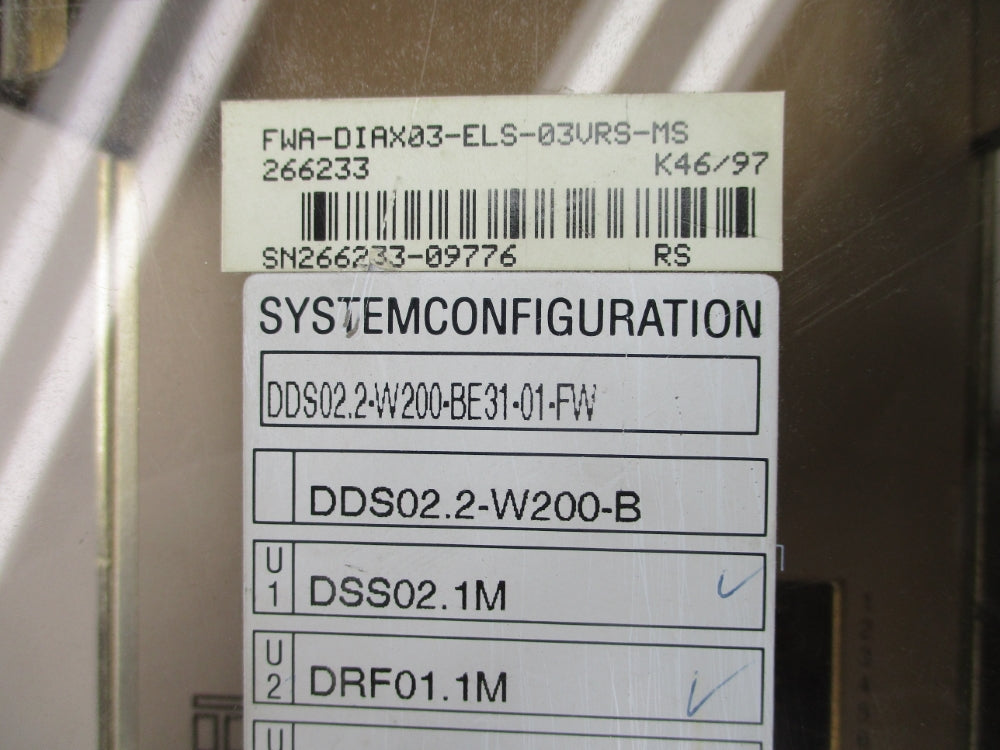 INDRAMAT DDS02.2-W200-BE31-01-FW UNMP