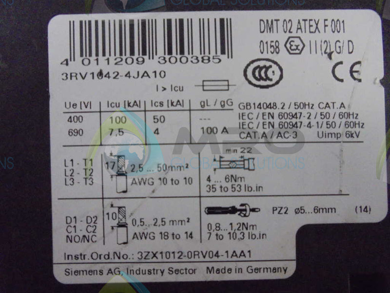 SIEMENS  3RV1042-4JA10 UNMP