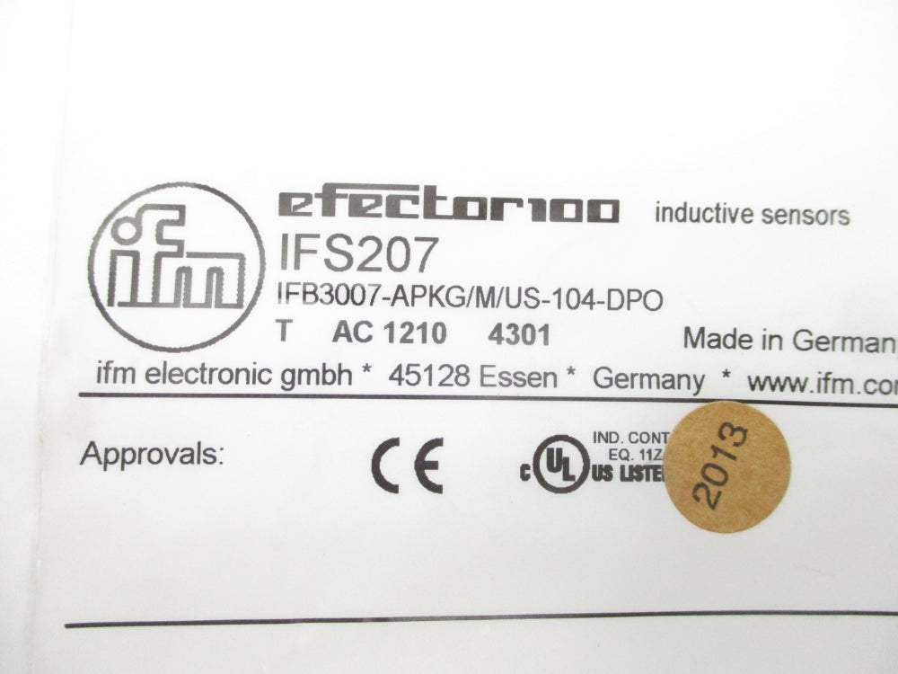IFM EFECTOR IFB3007-APKG/M/US-104-DPO IFS207 NSMP