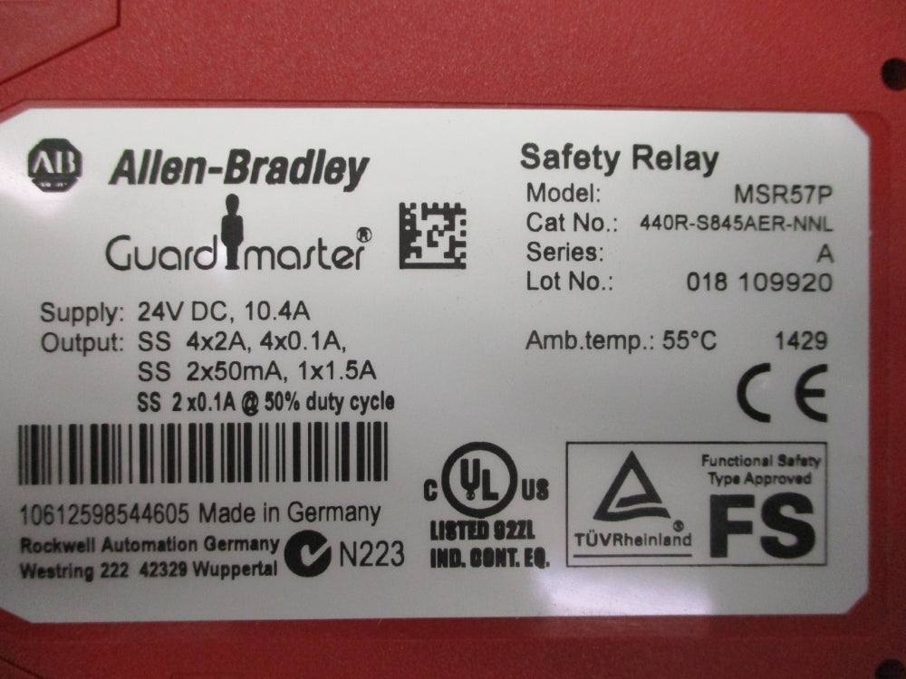 INDUSTRIAL SPARE PART 440R-S845AER-NNL SER. A 24VDC 10.4A (WH) NSMP