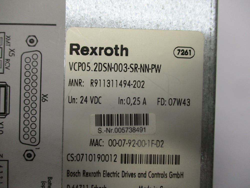 REXROTH VCP05.2DSN-003-SR-NN-PW R911311494-202 NSNP