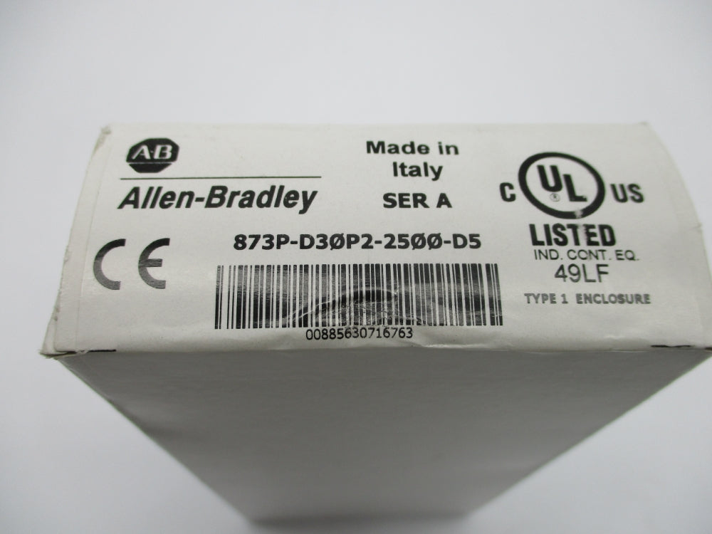 ALLEN BRADLEY 873P-D30P2-2500-D5 SER. A (WH) NSFS