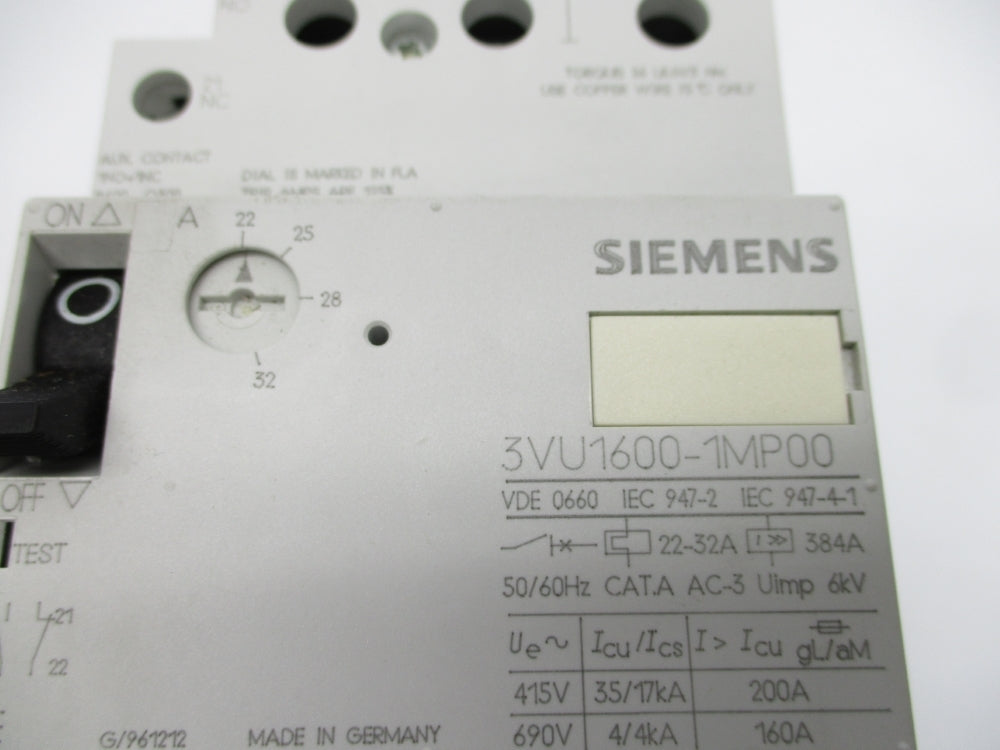 SIEMENS 3VU1600-1MP00 NSNP