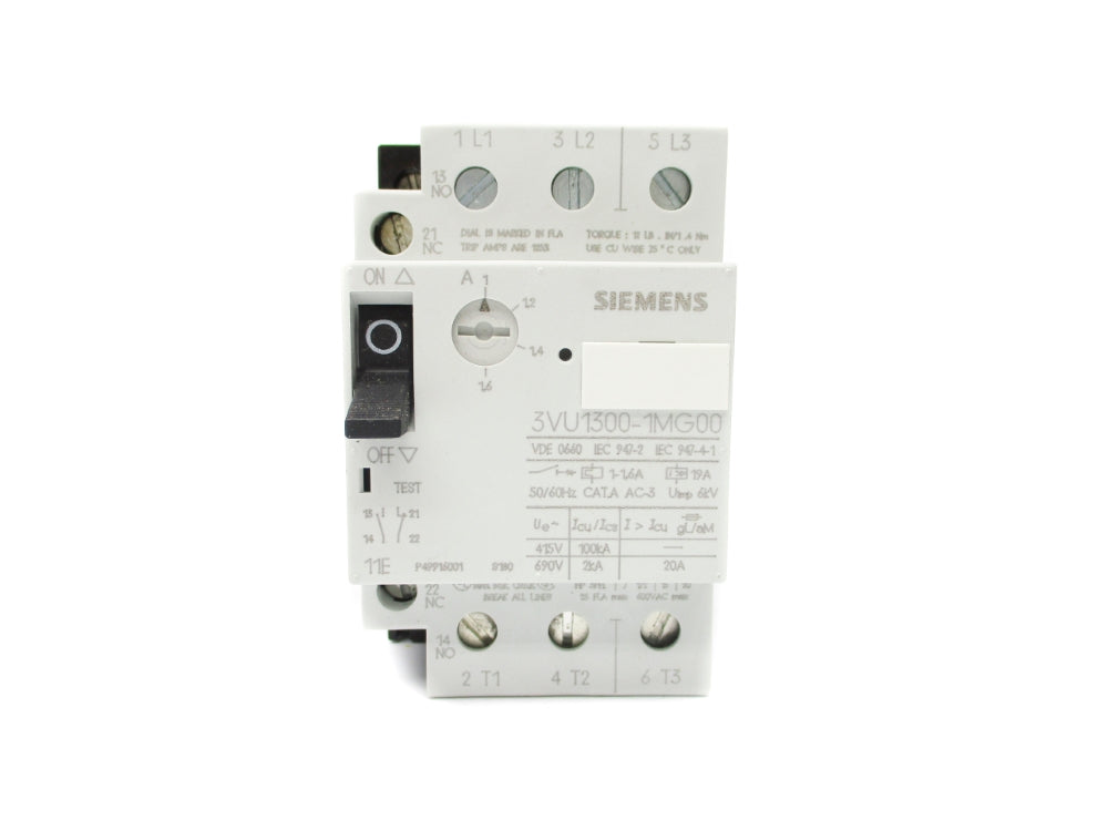 SIEMENS 3VU1300-1MG00 690V 1-1.6A NSNP