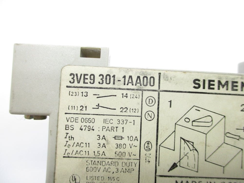 SIEMENS 3VE9301-1AA00 UNMP