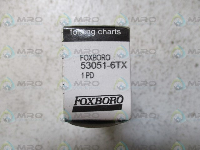 FOXBORO 53051-6TX FOLDING CHARTS *NEW IN BOX*