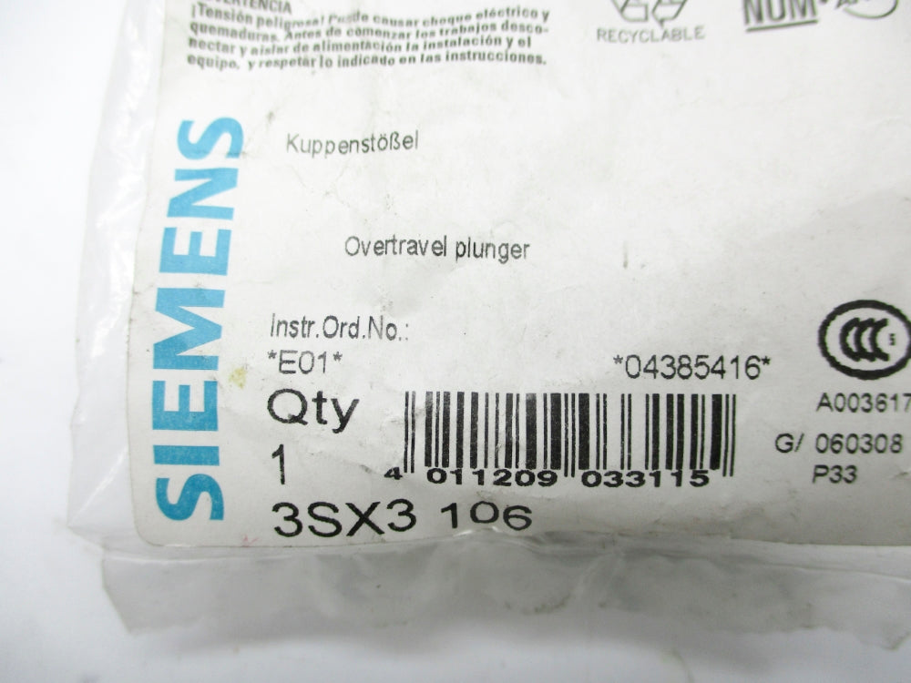 SIEMENS 3SX3106 NSMP