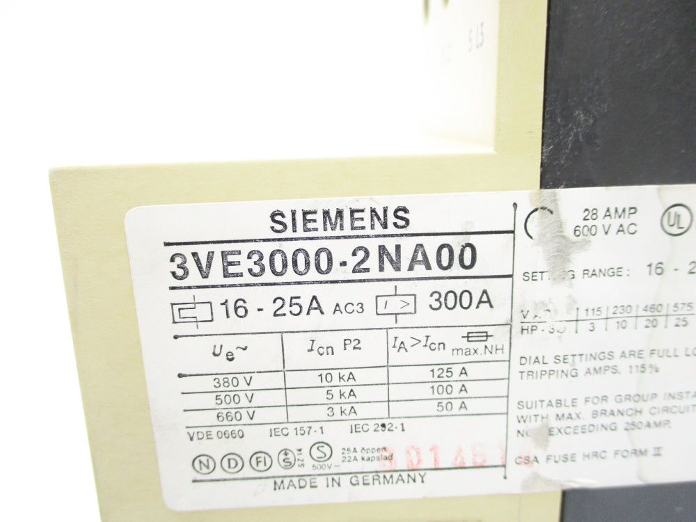 SIEMENS 3VE3000-2NA00 NSNP