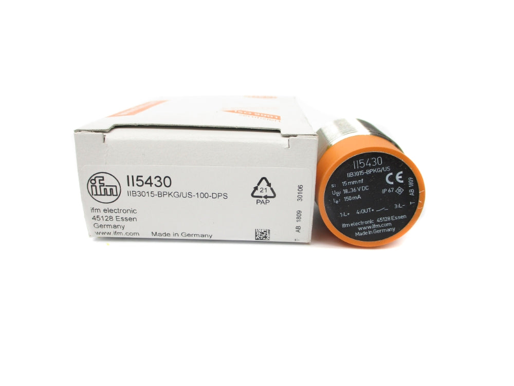 IFM EFECTOR II5430 IIB3015-BPKG/US-100-DPS 18-36VDC NSMP