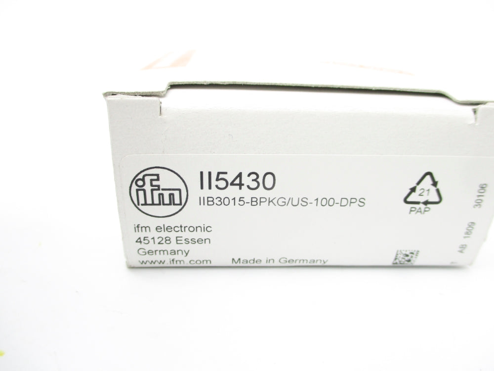 IFM EFECTOR II5430 IIB3015-BPKG/US-100-DPS 18-36VDC NSMP