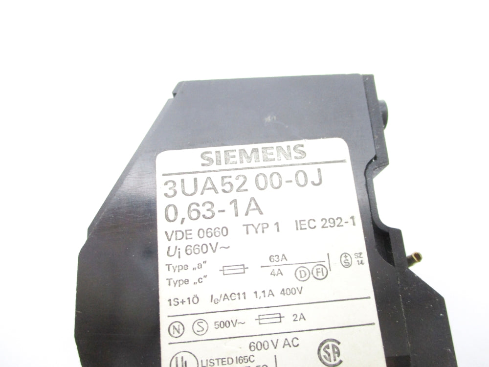 SIEMENS 3UA5200-0J 0.63-1A NSNP