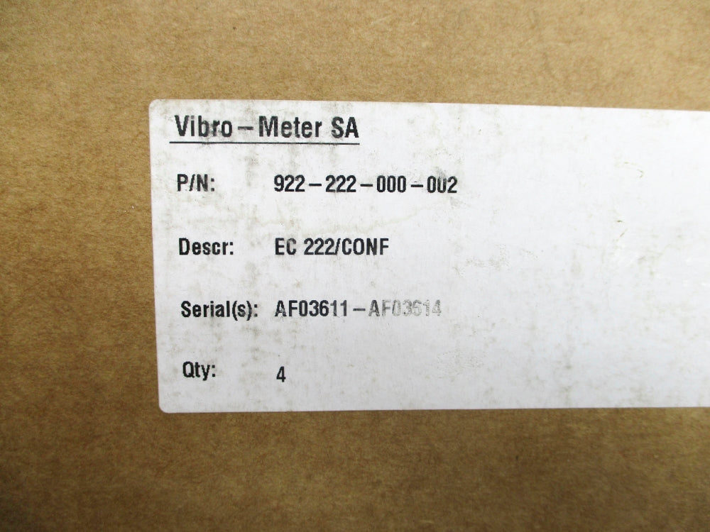 VIBRO-METER 922-222-000-002 (PKG OF 4) NSMP