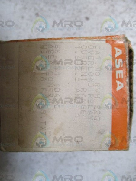 ASEA RVH22 SK831104-G OVERLOAD RELAY 1.6-2.5A *NEW IN BOX*