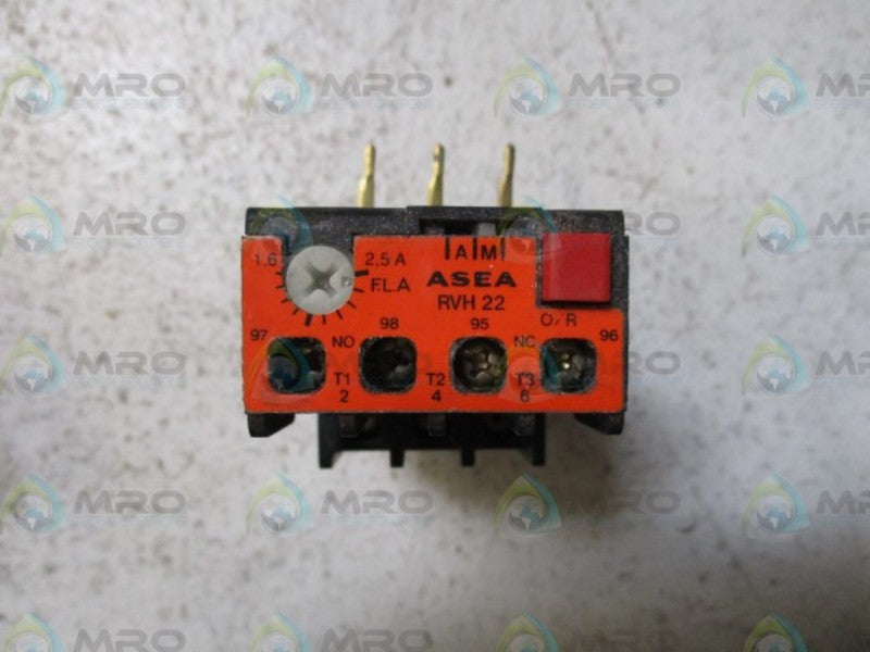 ASEA RVH22 SK831104-G OVERLOAD RELAY 1.6-2.5A *NEW IN BOX*