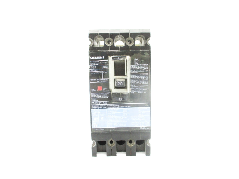 SIEMENS ED63B020 20A 600V UNMP