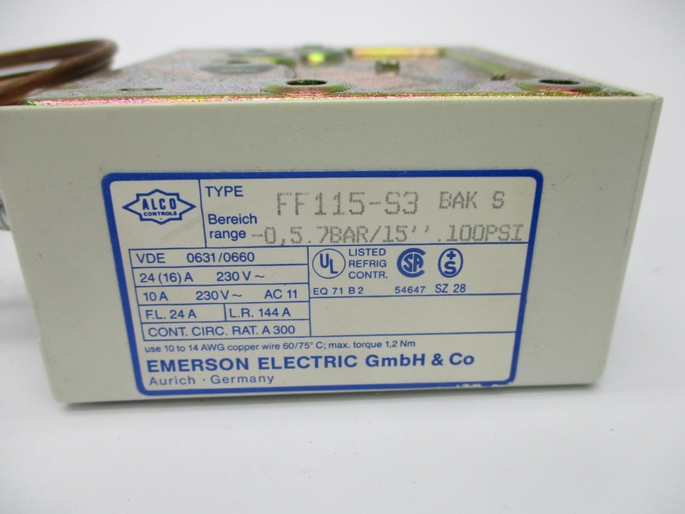 ALCO CONTROLS FF115-S3 100PSI NSNP