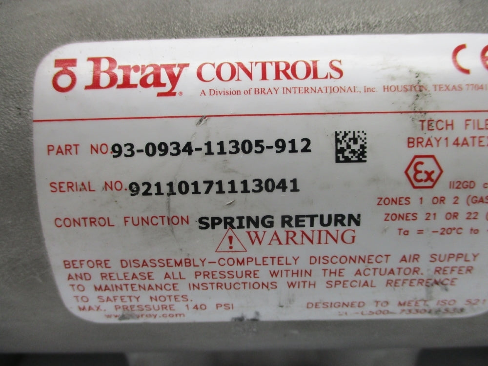 BRAY CONTROLS 93-0934-11305-912 NSNP