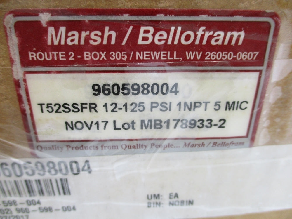 MARSH/BELLOFRAM 960598004 12-125PSI NSMP
