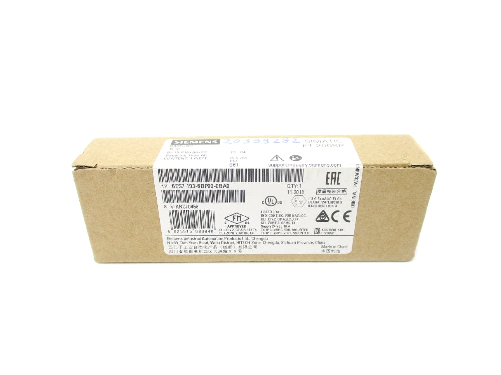 SIEMENS 6ES7193-6BP00-0BA0 NSFS