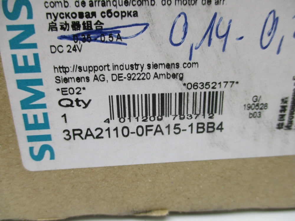 SIEMENS 3RA2110-0FA15-1BB4 NSMP