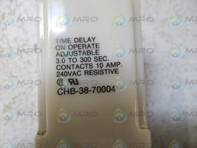 POTTER & BRUMFIELD CHB-38-70004 TIME DELAY RELAY 3-300 SEC. *NEW NO BOX*