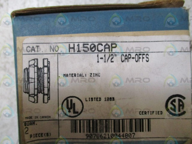 THOMAS & BETTS H150CAP ZINC BULLET HUB 1-1/2" *NEW NO BOX*