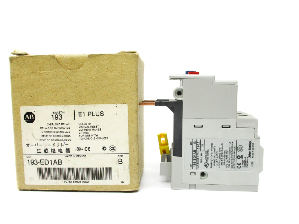ALLEN BRADLEY 193-ED1AB SER. B 0.1-0.5A (BR/WH) NSMP