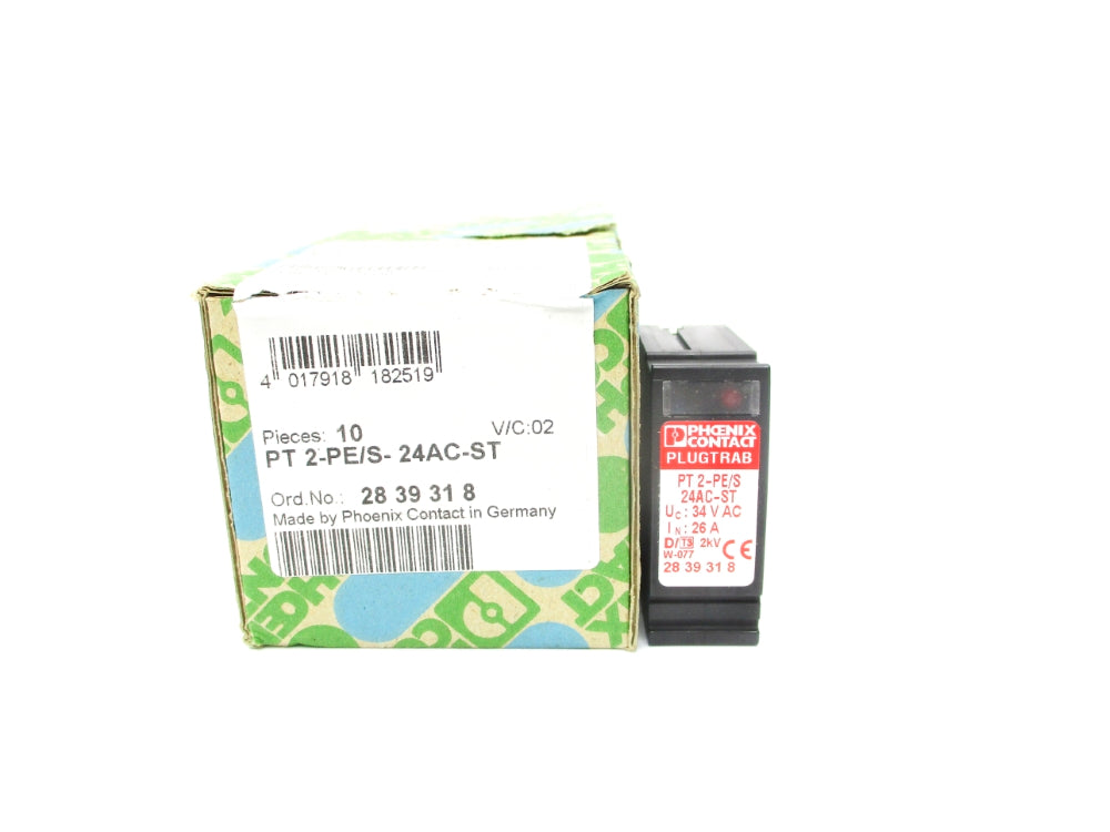 PHOENIX CONTACT PT2-PE/S-24AC-ST 2839318 (PKG OF 10) NSMP