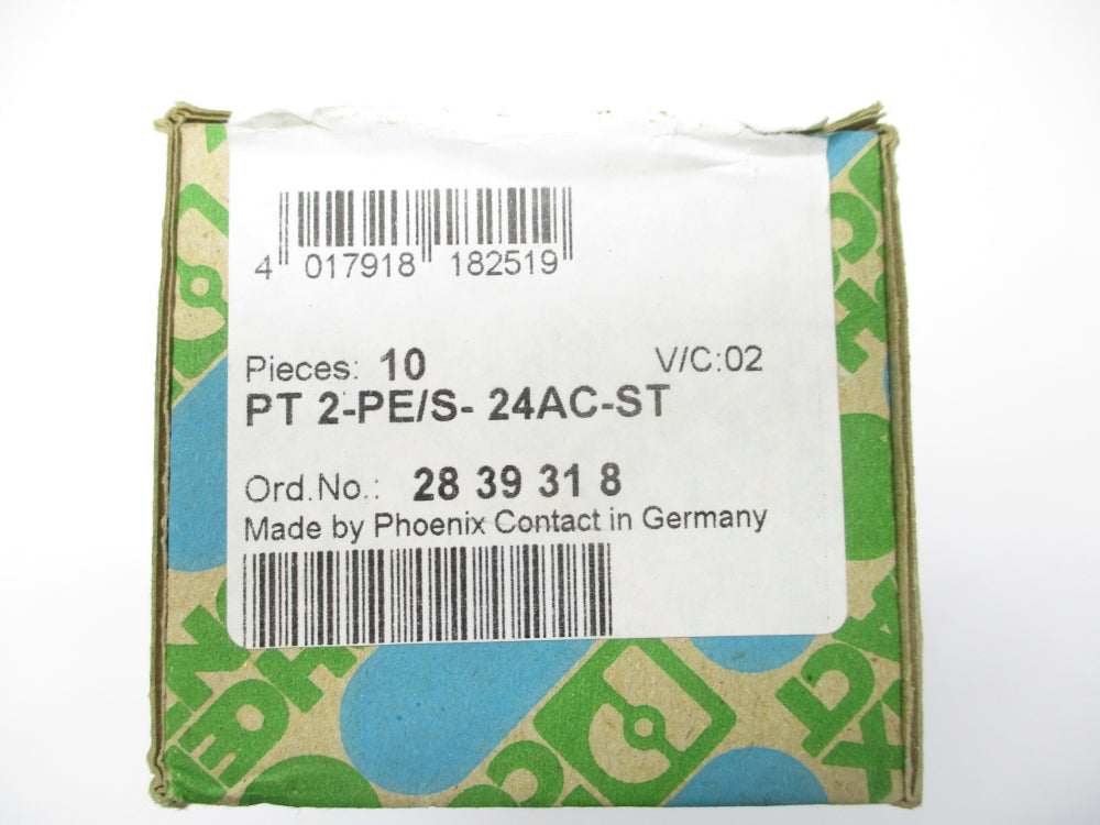 PHOENIX CONTACT PT2-PE/S-24AC-ST 2839318 (PKG OF 10) NSMP