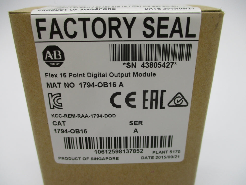 ALLEN BRADLEY 1794-OB16 SER. A DATE: 2015 NSFS