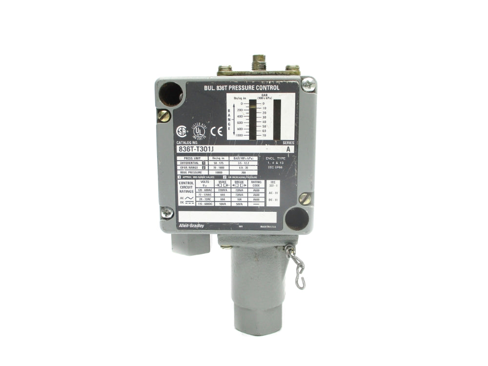 ALLEN BRADLEY 836T-T301J SER. A 70-1000PSI UNMP